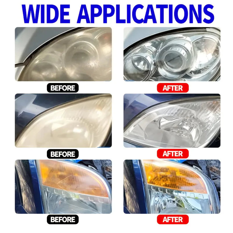 Car & Motorcycle Headlight Restoration Polishing Kit Headlamp Scratch Repair Kits Car Lamp Polisher Cleaning Paste Paint Agent
