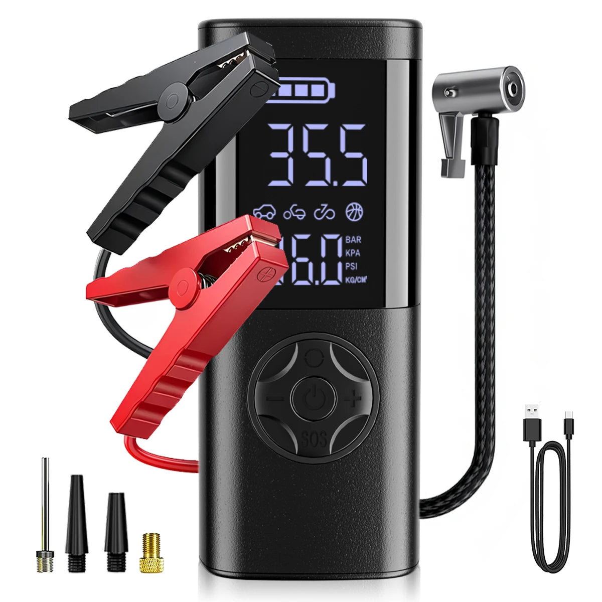 150PSI Wireless Car Tire Inflator Car Air Compressor Electric Tire Inflator Pump For Bicycle Motorcy Automotor Ball Inflator