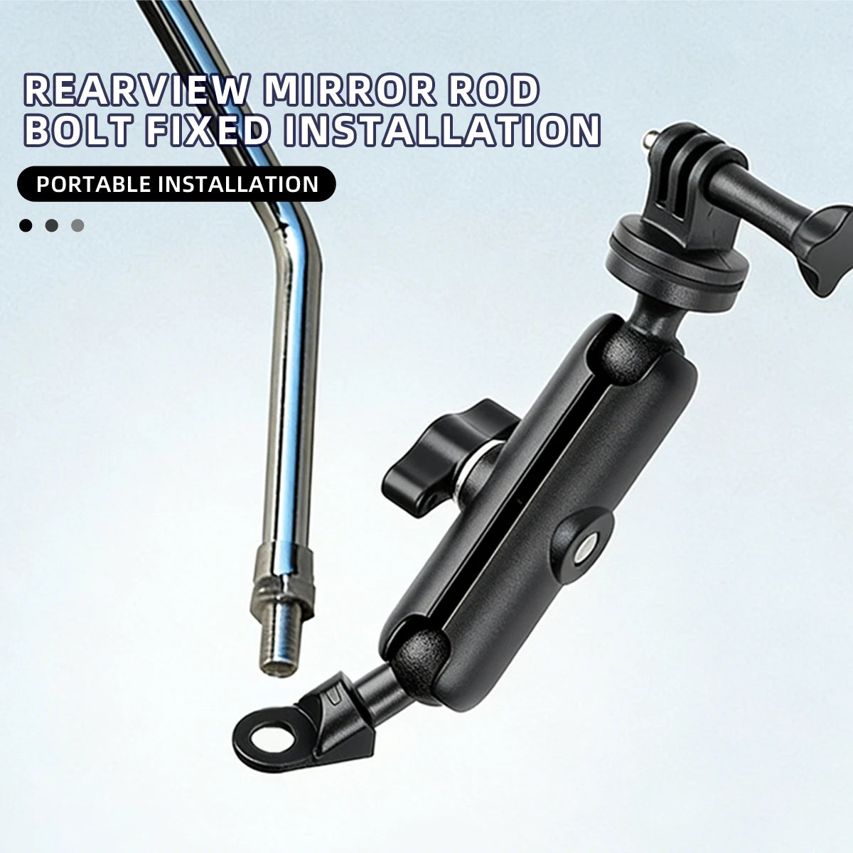 Motorcycle Bicycle Sports Camera Phone Holder Handlebar Mirror Mount Bracket For GoPro/DjI/Insta 360 Action Cameras/Phones