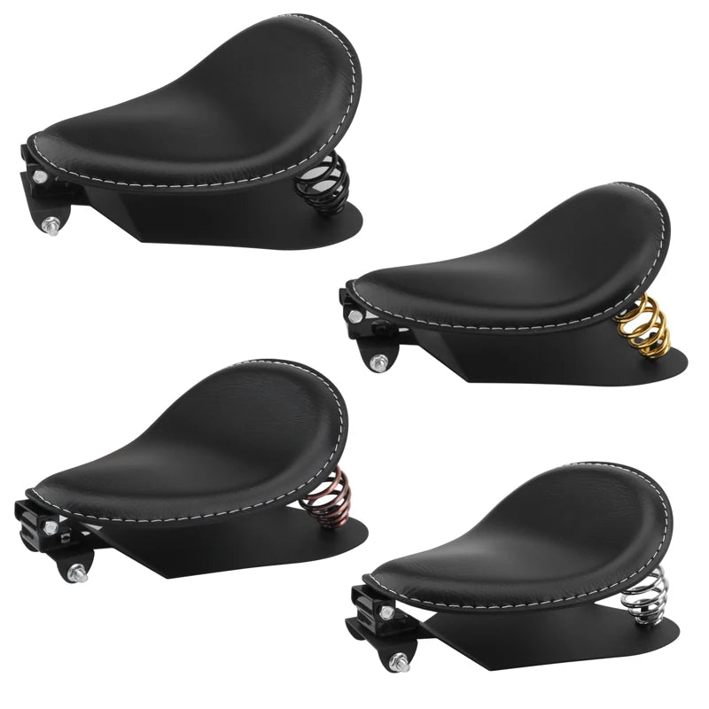 Motorcycle Retro Solo Seat for Harley Custom Bobber Honda Yamaha Kawasaki Suzuki PU Leather Saddle Seat Cushion Universal