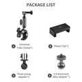 TELESIN Cycling Motorcycle Clip Magic Arm 360° Aluminum Alloy Super Clamp 1/4" Hole For Camera GoPro Mobile Phone Action Camera
