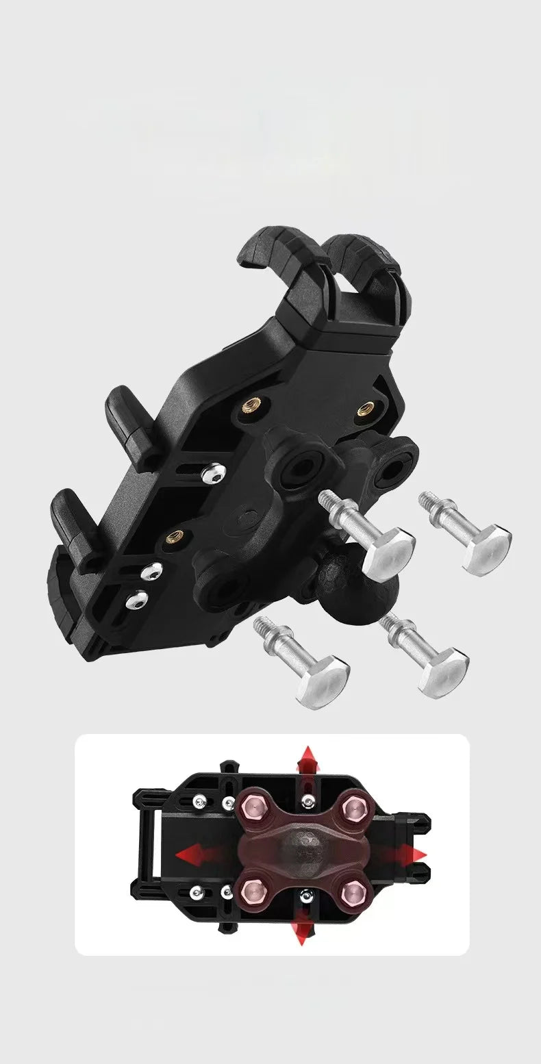 MOTOWOLF Motorcycle Outdoor Shock Absorbing Mobile Phone Holder Eight Claw Fixed Holder Wireless Charging Navigation Holder