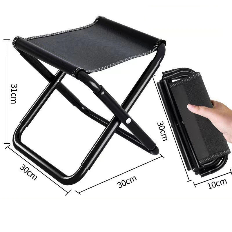 Portable Folding Chair Bench Fishing Stool Travel Camping Horse Stool Stools Train Subway Queuing Portable Stools Outdoor Tool