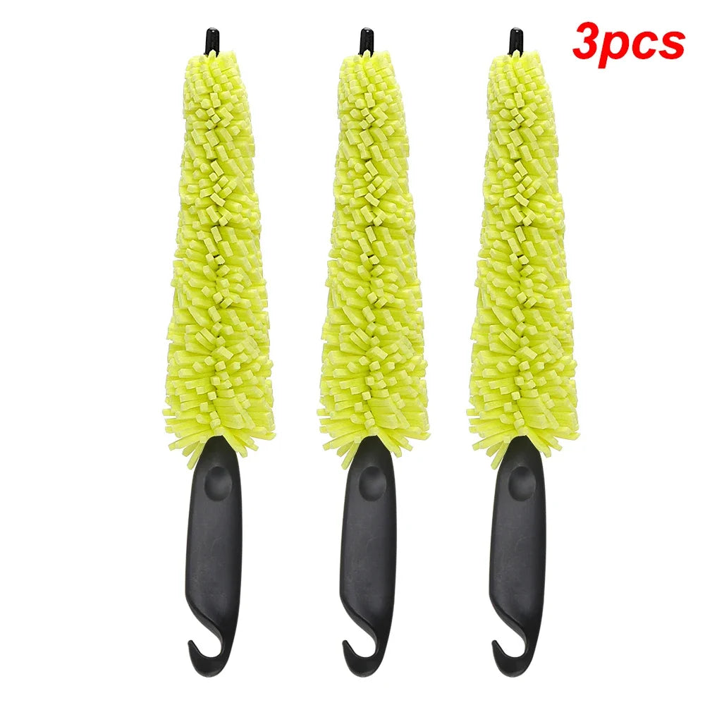 Motorcycle 29cm Sponge Brush Wheel Rims Washer Car Hubcaps Wash Auto Cleaning Tool With Handle Bicycle Dirt Pit Bike Accessories
