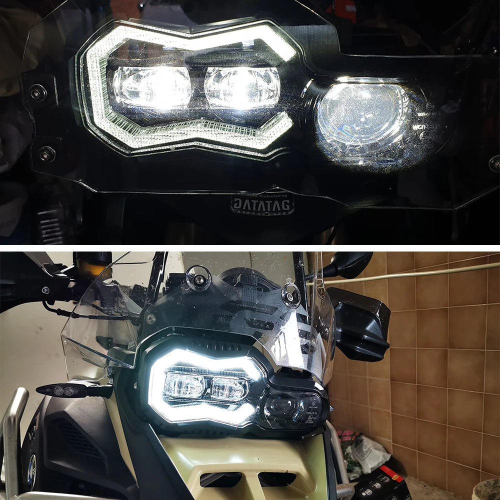 For BMW F650 700 800 GS F800GS ADV 2008-2018 E24 E-Mark Approved 110W Motorcycle LED Projector Headlight Assembly LED Spotlight